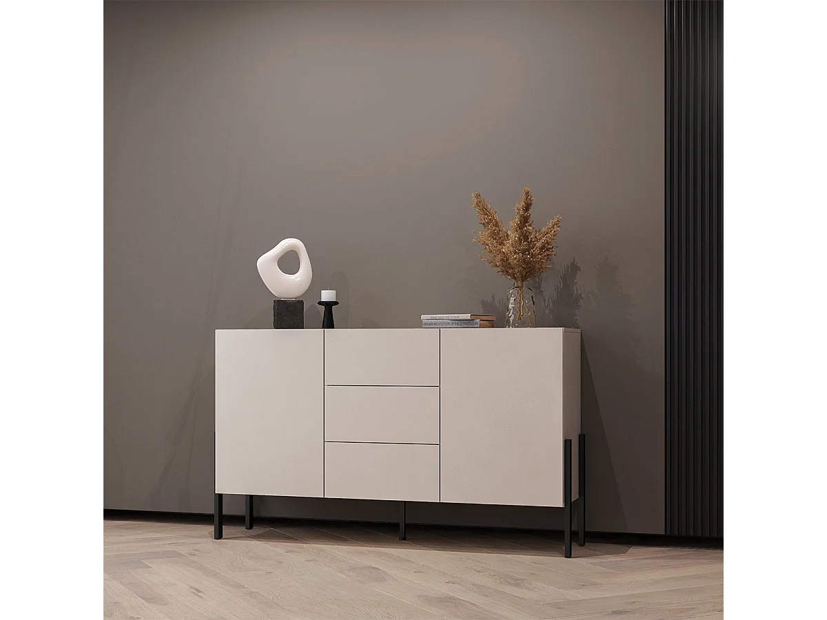 2-door 3-drawer sideboard Berenice Cashmere