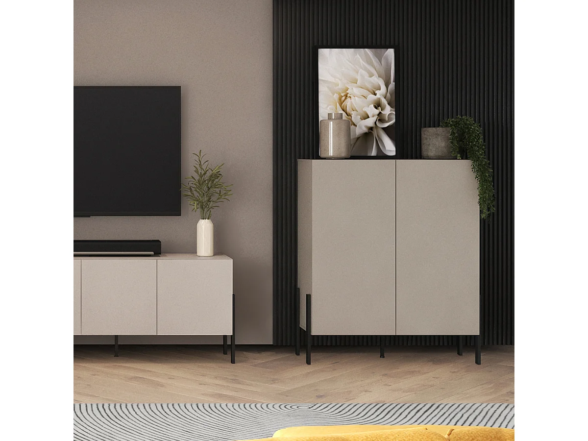 Buffet haut 2 portes Bérénice Cachemire