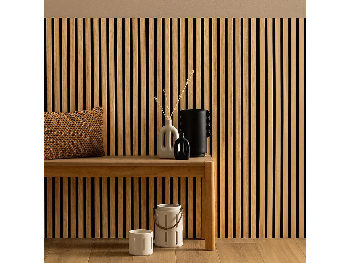 Panneau décoratif mural en Bois clair 120 x 60 cm