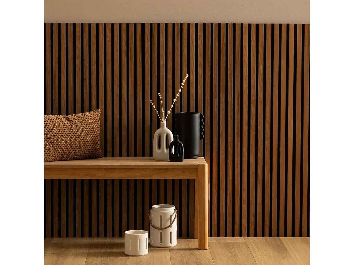 Panneau décoratif mural en Bois foncé 120 x 60 cm