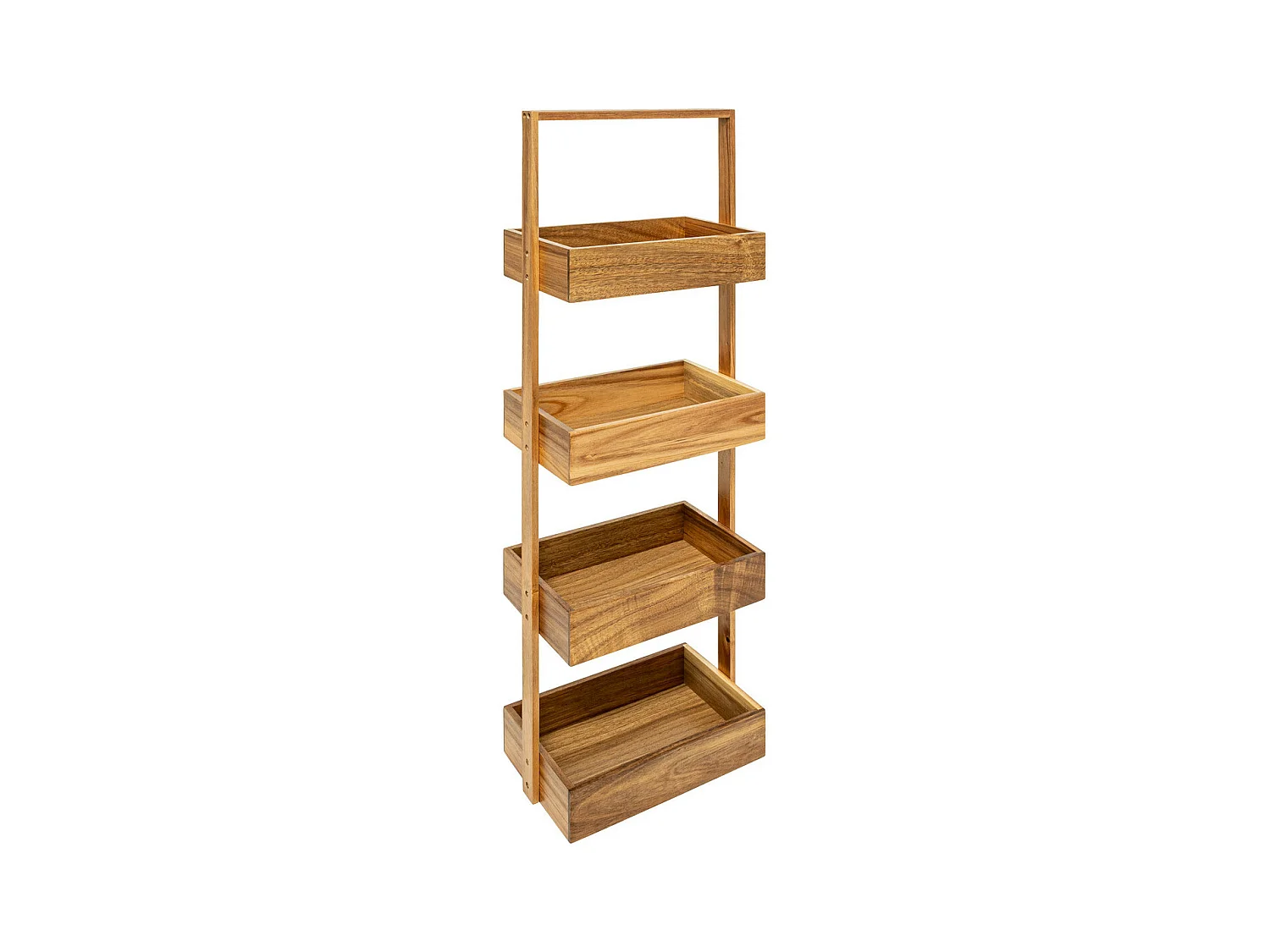 Étagère de rangement Desserte 4 niveaux en Bois d'Acacia H 88 cm