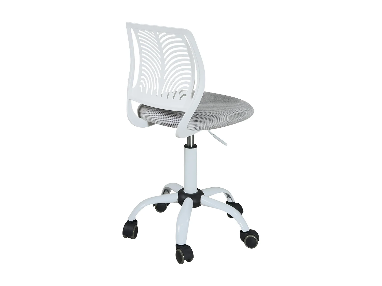 Chaise Bureau Enfant, Hauteur Réglable, Pivotante SAWI (Blanc Gris)