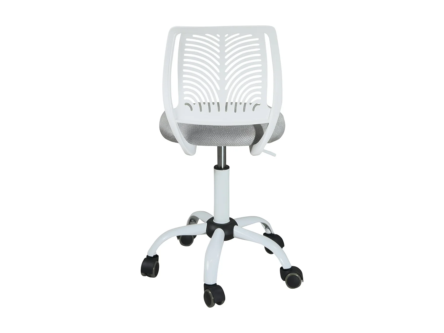 Chaise Bureau Enfant, Hauteur Réglable, Pivotante SAWI (Blanc Gris)