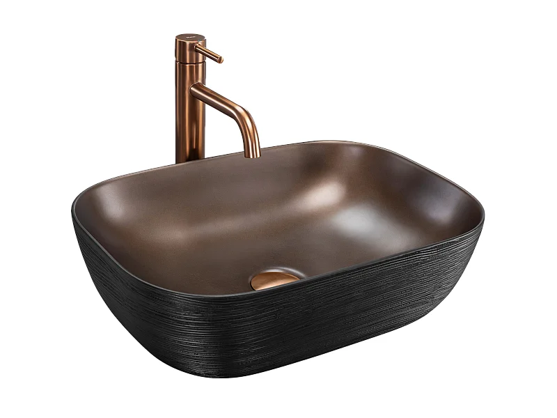 Lavabo Da Appoggio Rea Belinda Brush Copper