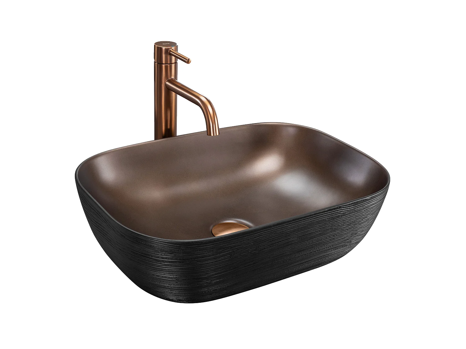 Lavabo Da Appoggio Rea Belinda Brush Copper