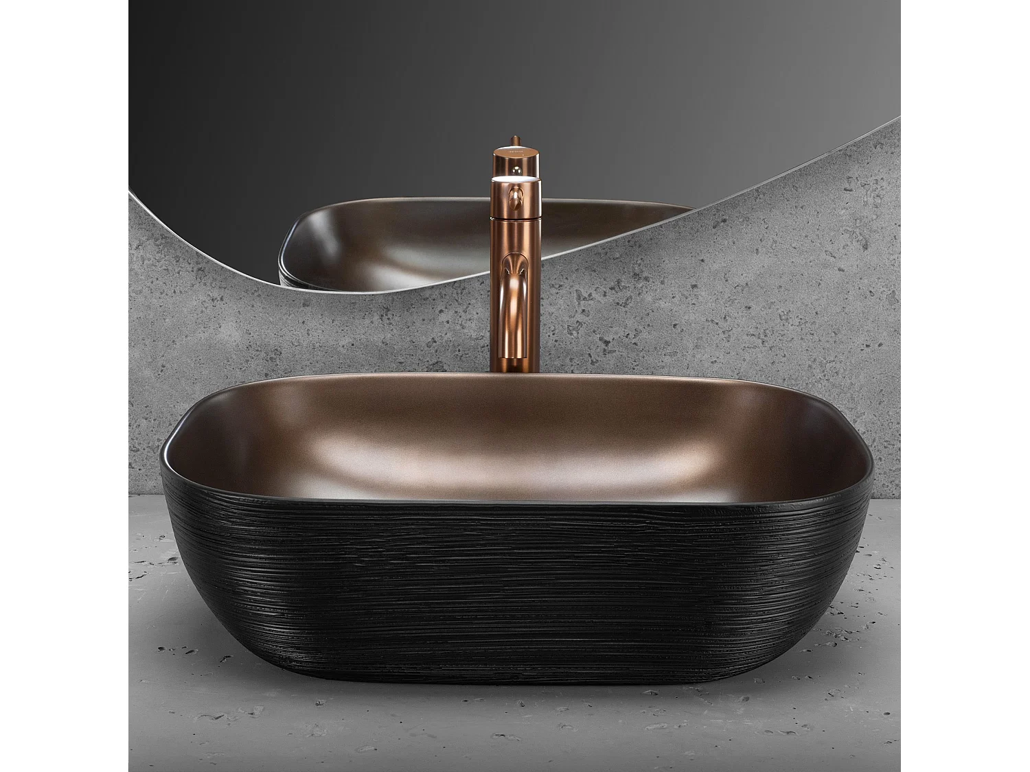 Vasque À Poser Rea Belinda Brush Copper