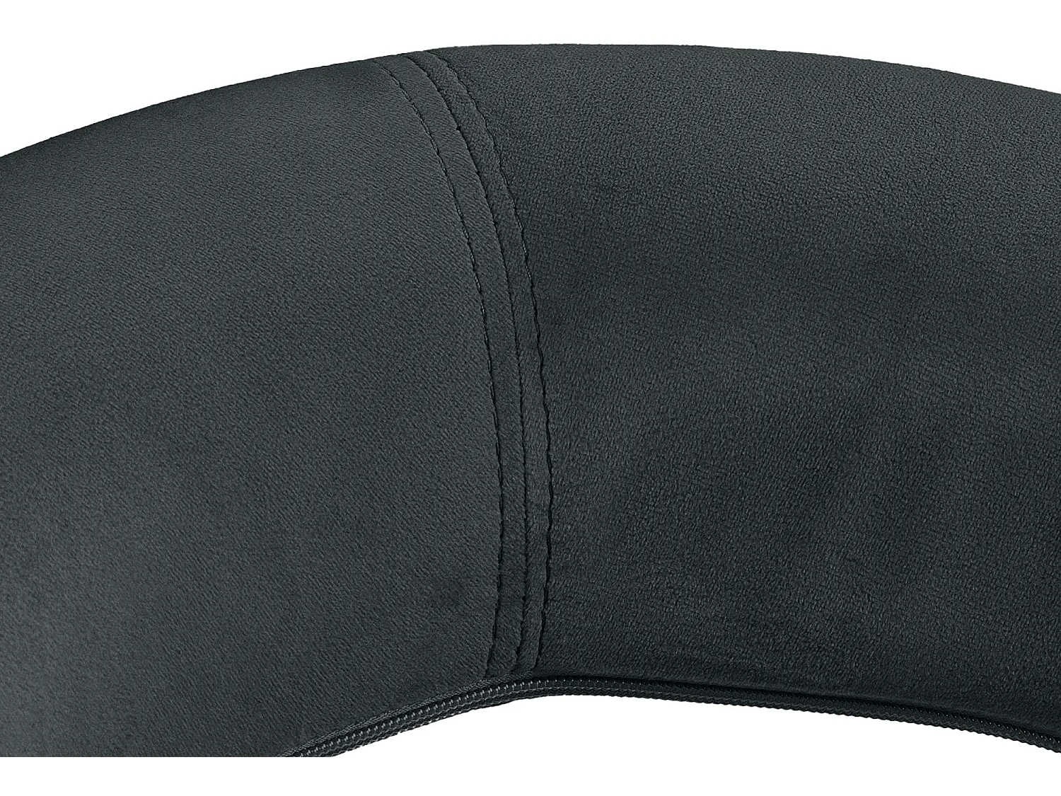 Tabouret de bureau - Velours - Noir - Olinda