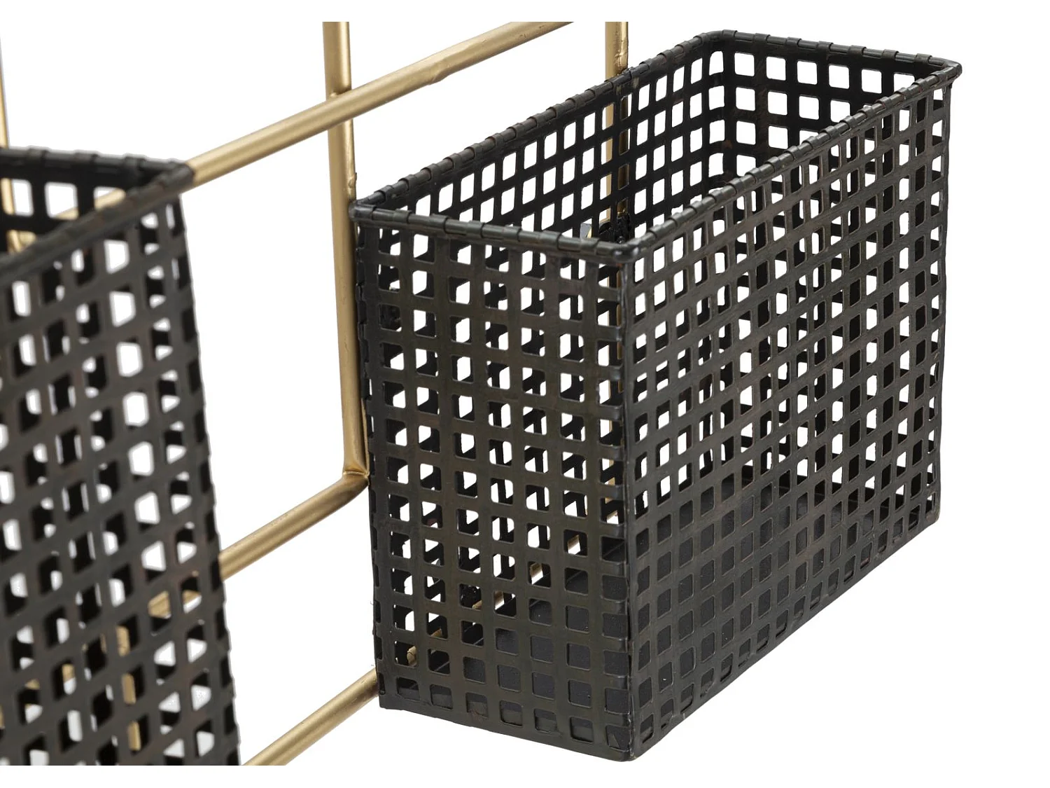 Porte-Bouteilles Mural Design "Fashion" 77cm Or & Noir