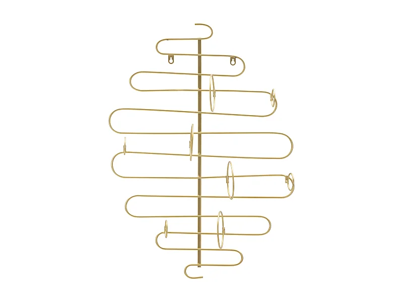 Porte-Bouteille Mural 4 Emplacements "Alid" 72cm Or