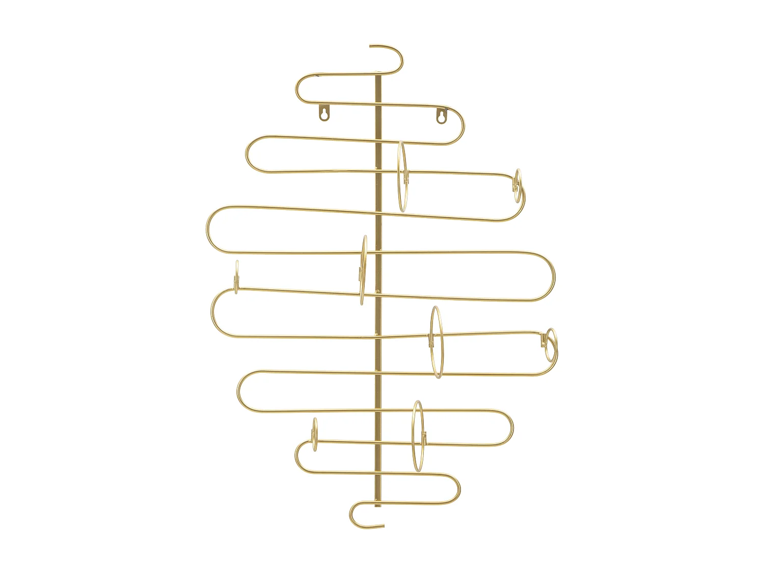 Porte-Bouteille Mural 4 Emplacements "Alid" 72cm Or