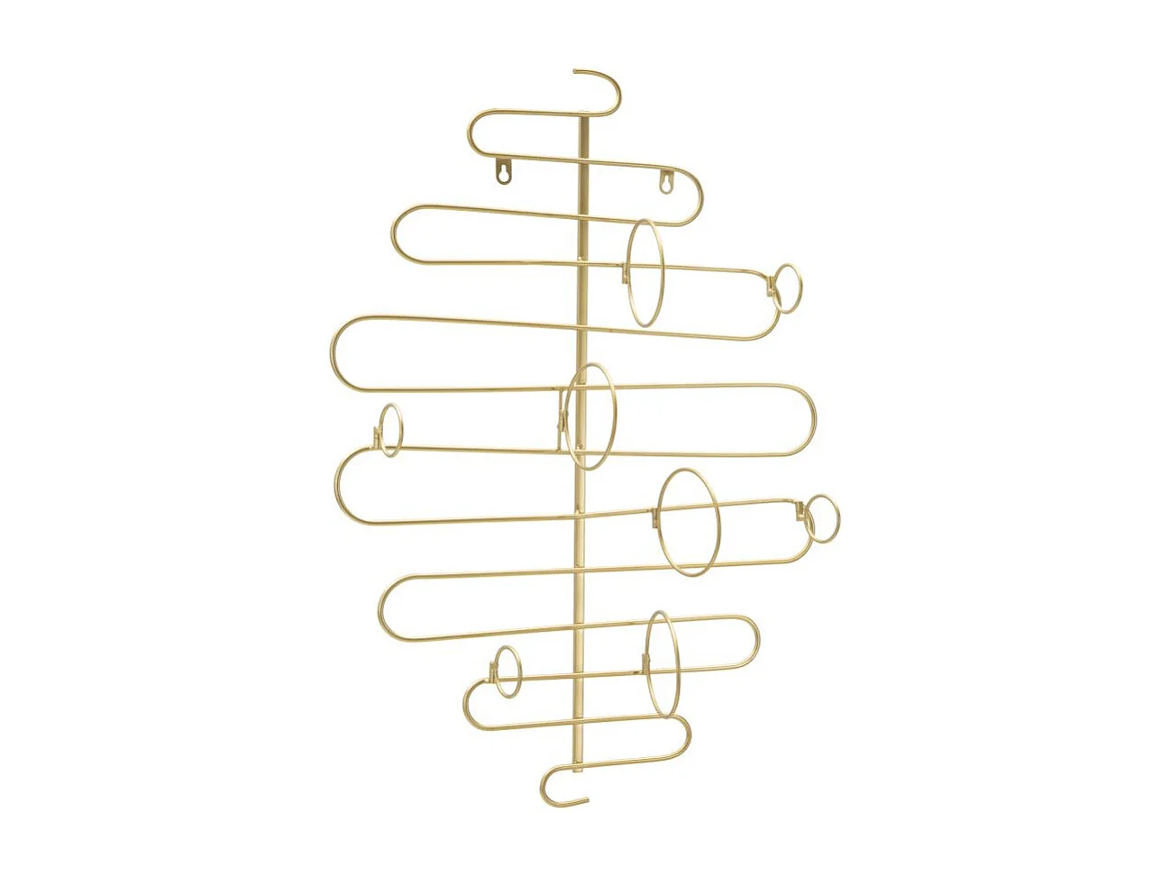 Porte-Bouteille Mural 4 Emplacements "Alid" 72cm Or