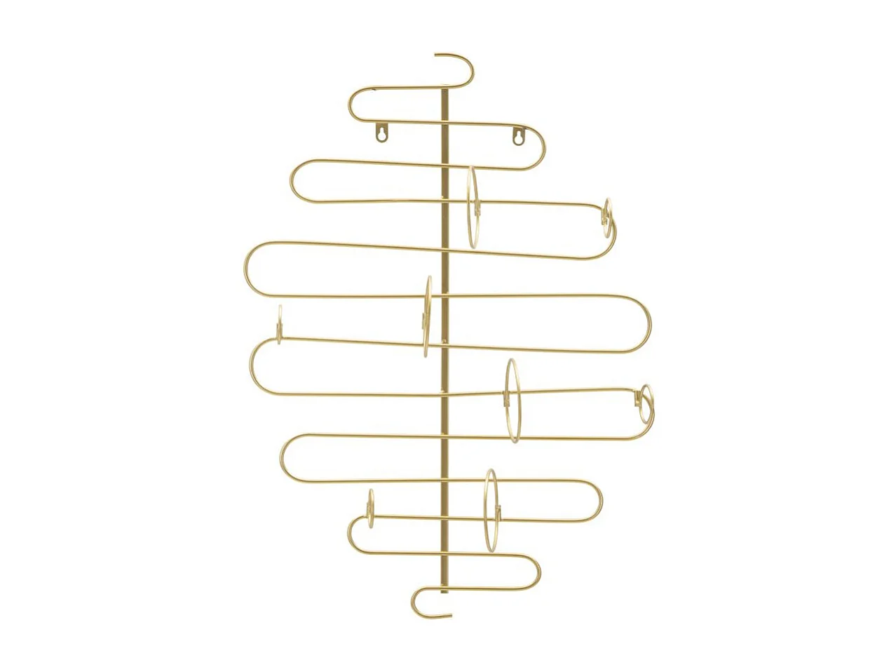 Porte-Bouteille Mural 4 Emplacements "Alid" 72cm Or