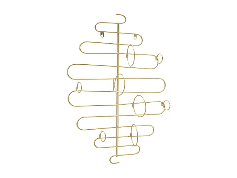 Porte-Bouteille Mural 4 Emplacements "Alid" 72cm Or