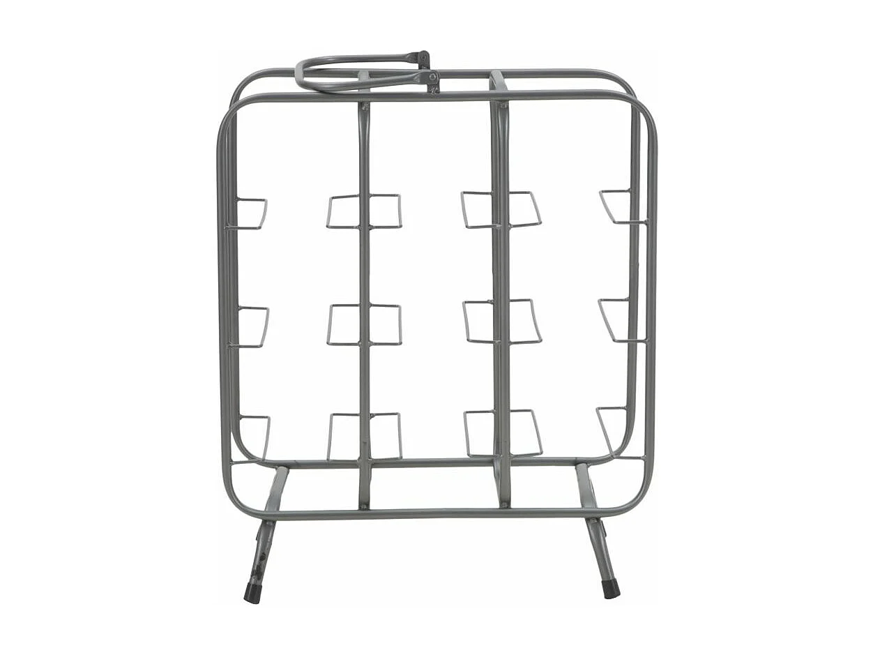 Porte-Bouteilles 9 Emplacements "Industrial" 47cm Gris