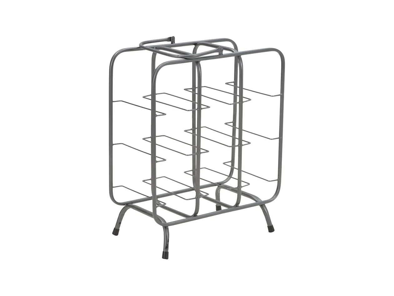 Porte-Bouteilles 9 Emplacements "Industrial" 47cm Gris