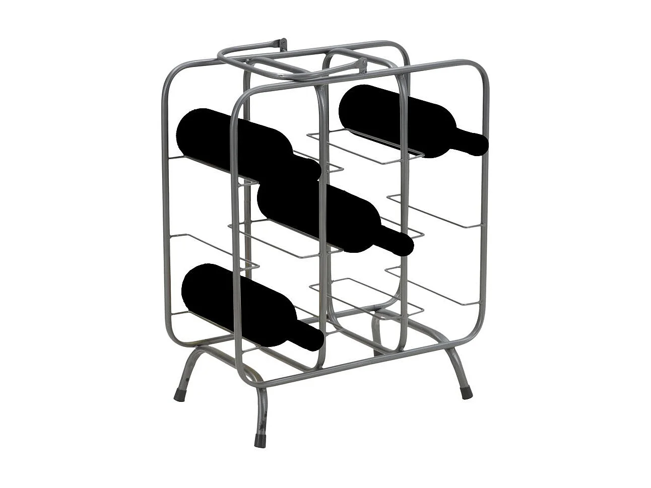 Porte-Bouteilles 9 Emplacements "Industrial" 47cm Gris