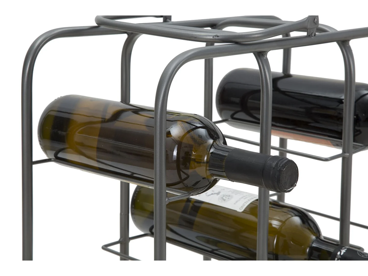 Porte-Bouteilles 9 Emplacements "Industrial" 47cm Gris