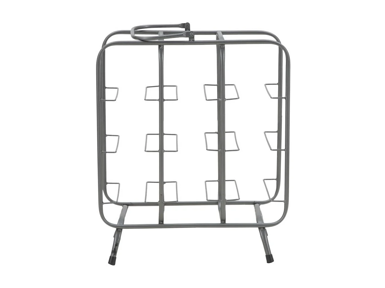 Porte-Bouteilles 9 Emplacements "Industrial" 47cm Gris