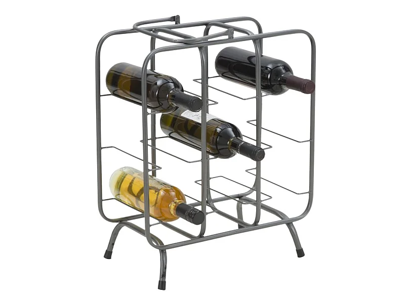 Botellero de pie de metal para 9 botellas Rack