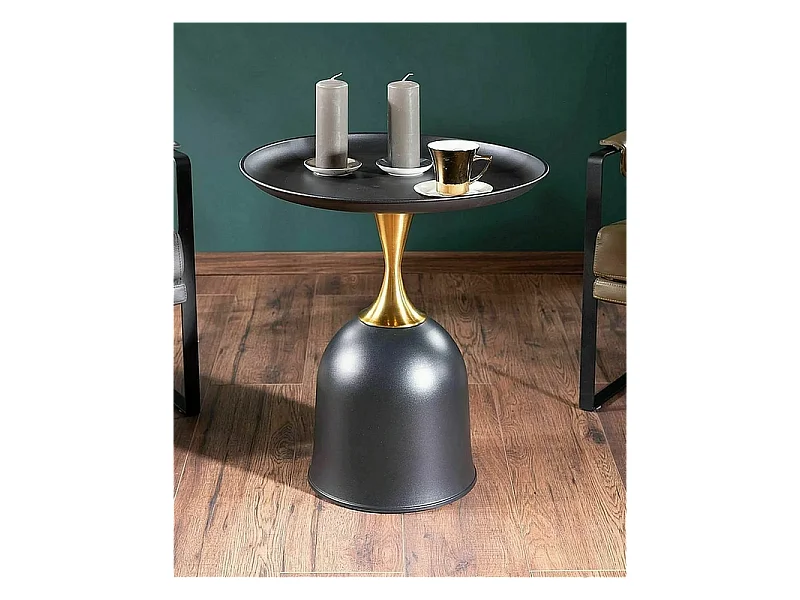 Ława LIBRA 51x51 czarna/złota