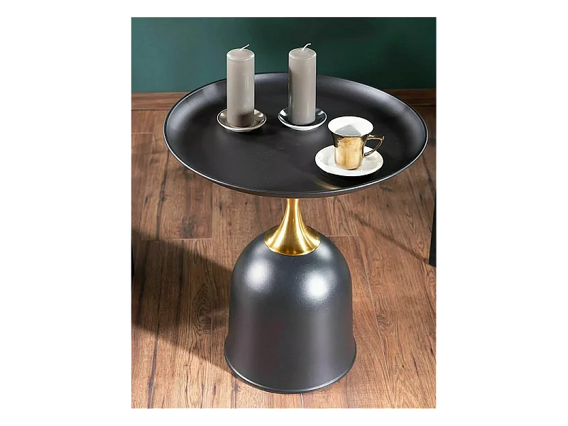 Ława LIBRA 51x51 czarna/złota