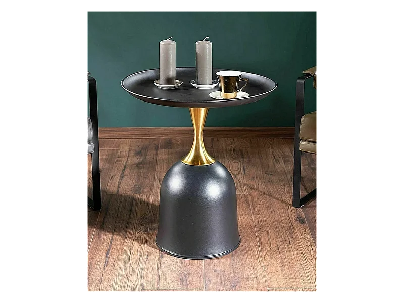 Ława LIBRA 51x51 czarna/złota