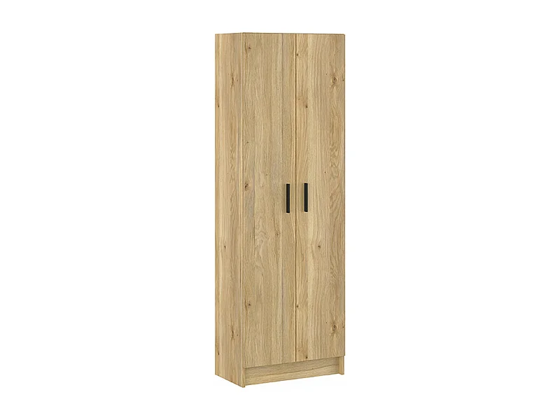 Armoire polyvalente avec 2 portes coloris chêne Mauvella  - Longueur 60 x profondeur 34,40 x hauteur 180 cm