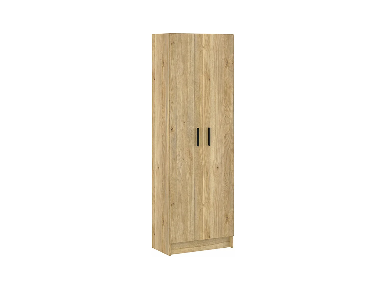 Armoire polyvalente avec 2 portes coloris chêne Mauvella  - Longueur 60 x profondeur 34,40 x hauteur 180 cm