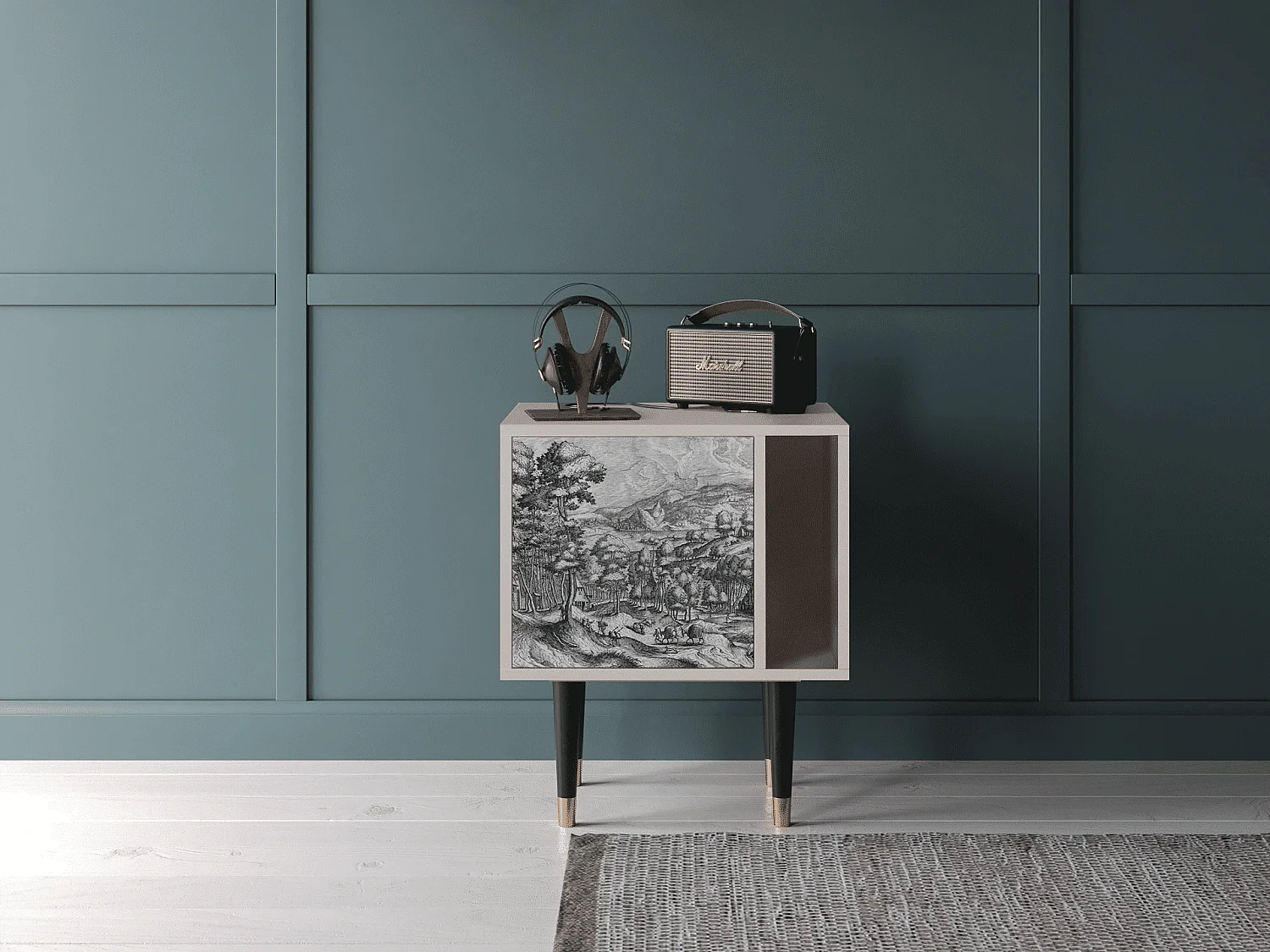 Table de nuit - 57х69х48 cm - S2 - Rusticorum, Sable