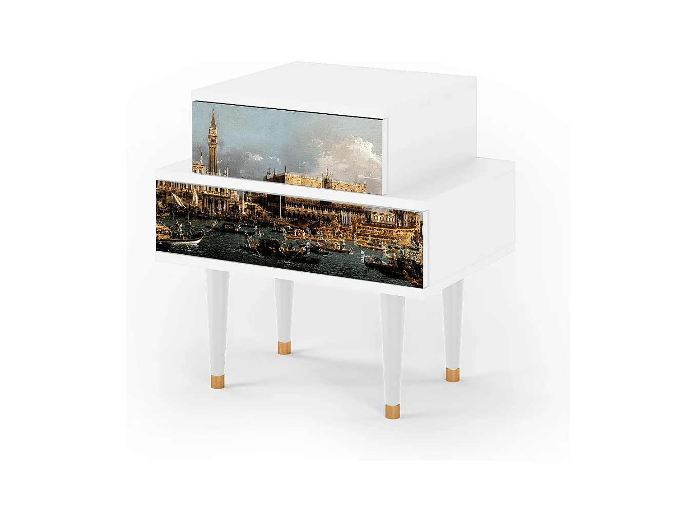 Table de nuit - 58х58х41 cm - NS1 - The Bucintoro, Blanc