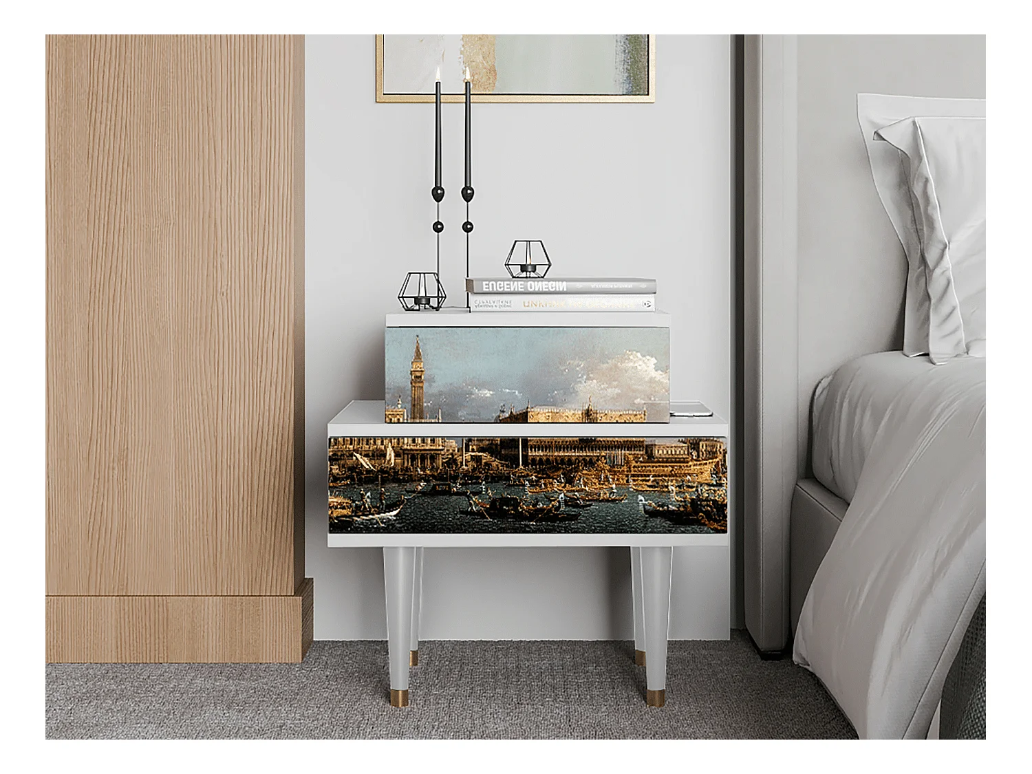 Criado-mudo - 58х58х41 cm - NS1 - The Bucintoro, Branco