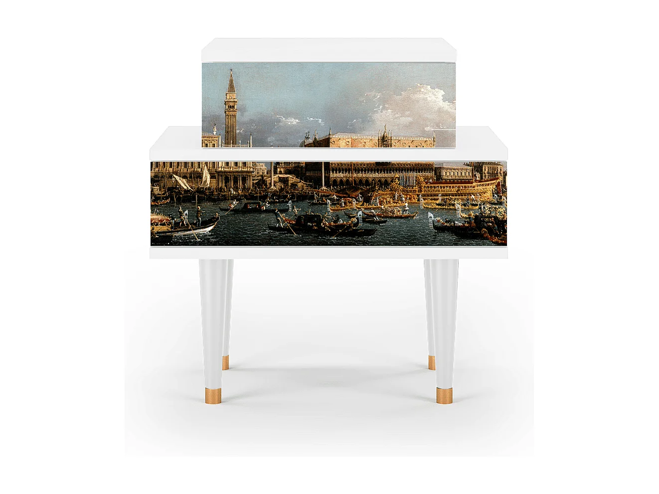 Table de nuit - 58х58х41 cm - NS1 - The Bucintoro, Blanc