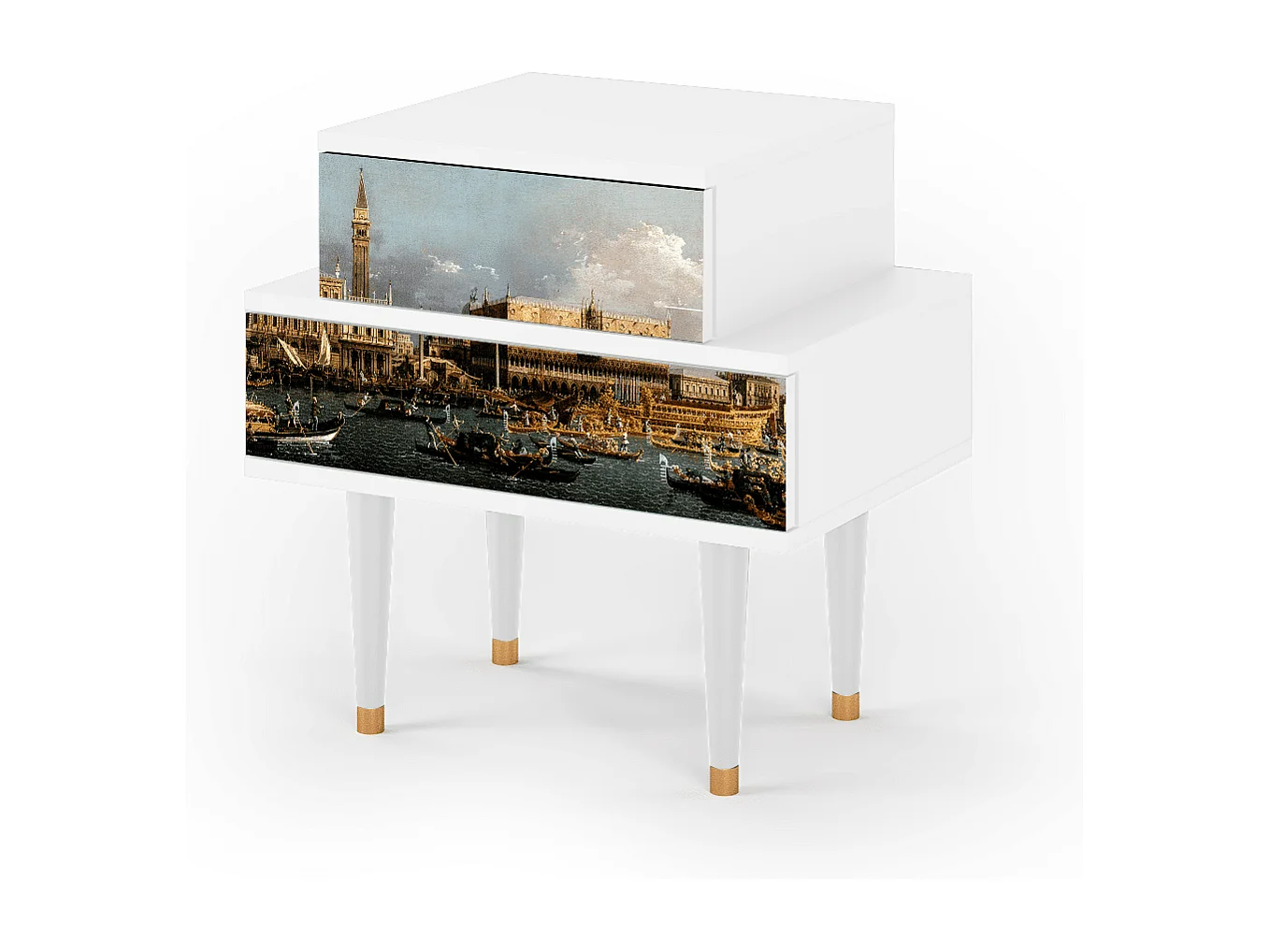 Table de nuit - 58х58х41 cm - NS1 - The Bucintoro, Blanc