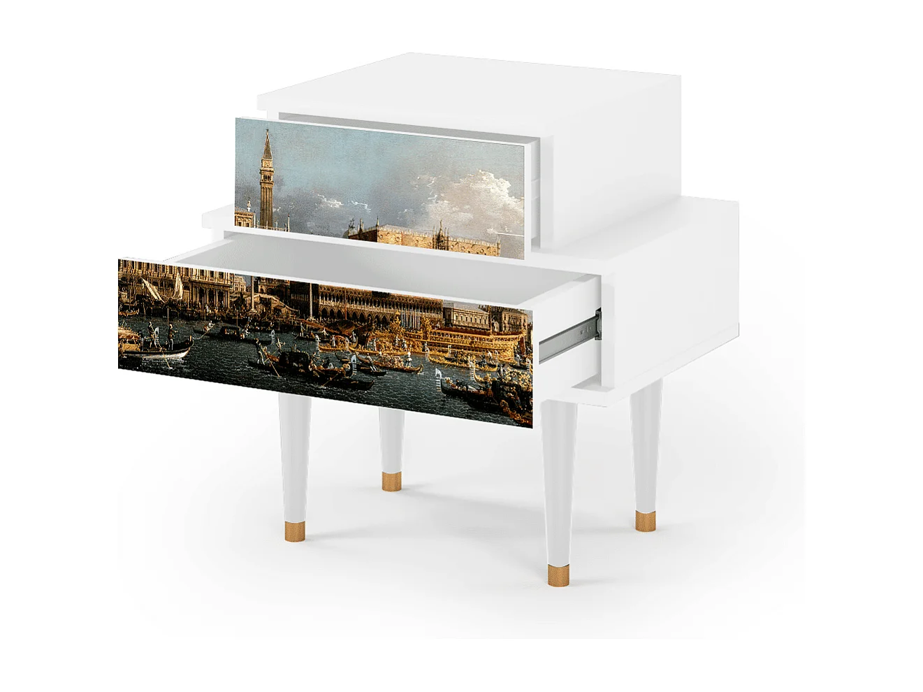 Table de nuit - 58х58х41 cm - NS1 - The Bucintoro, Blanc