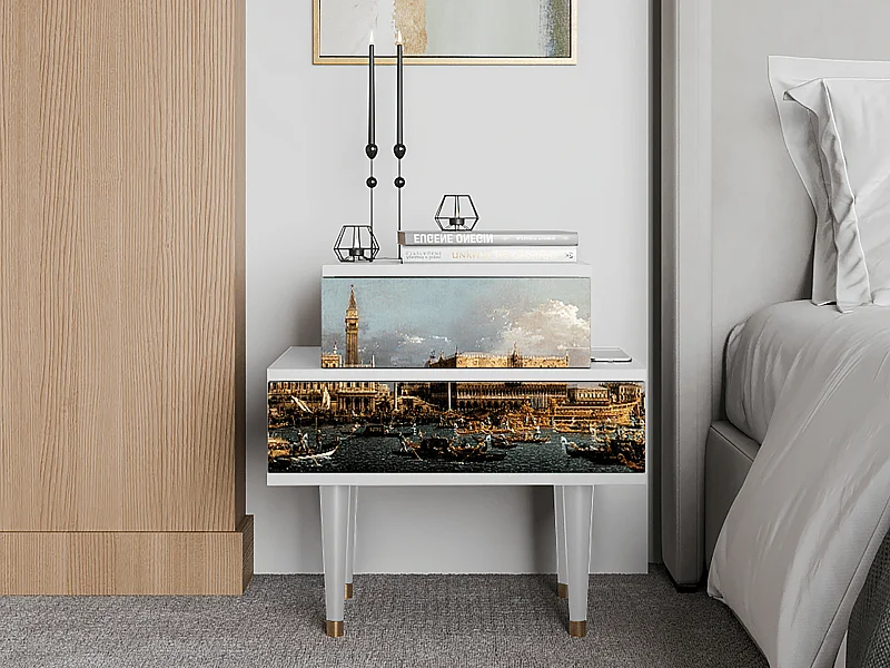 Table de nuit - 58х58х41 cm - NS1 - The Bucintoro, Blanc