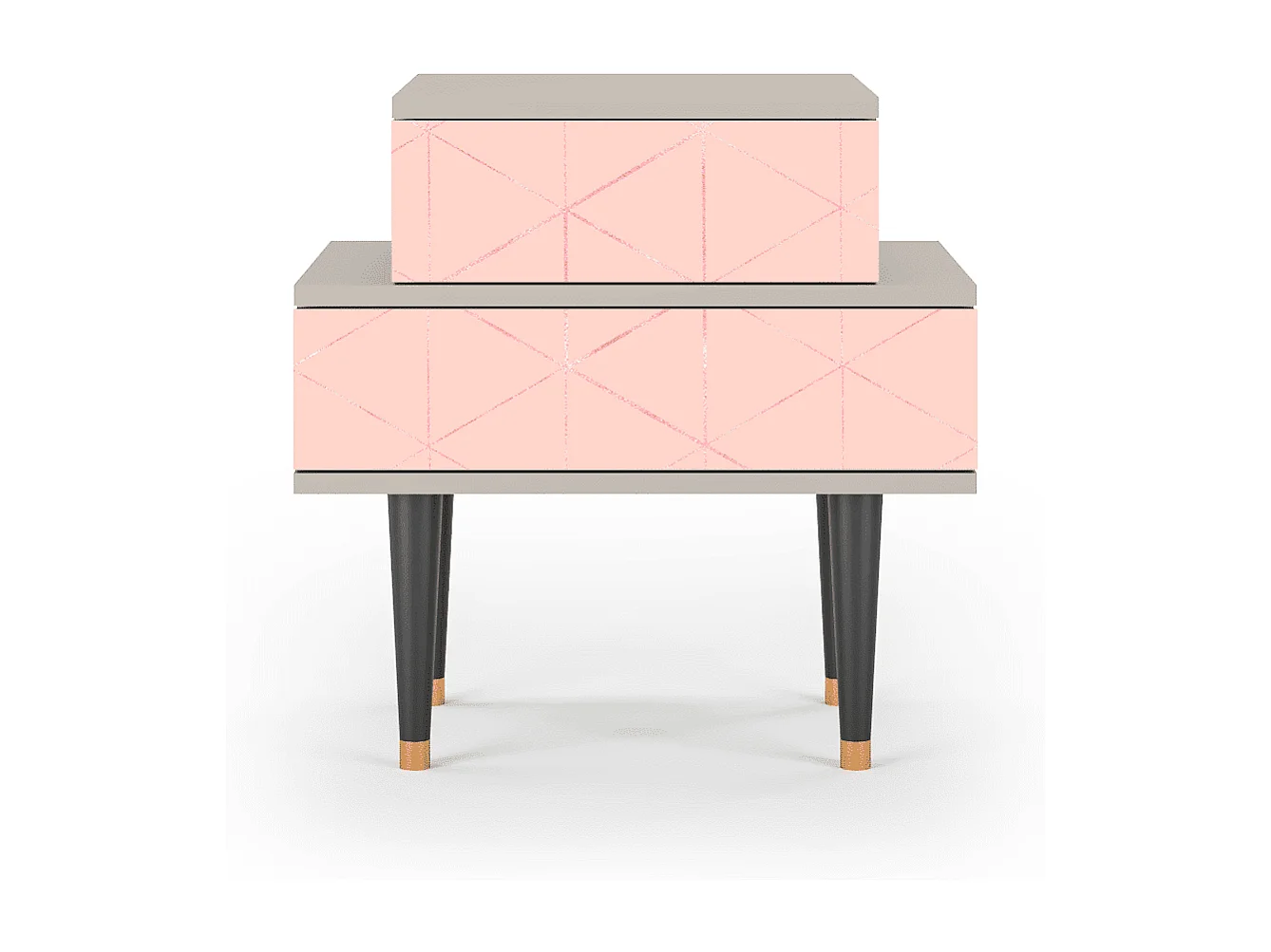 Table de nuit - 58х58х41 cm - NS1 - Rose Quartz, Sable