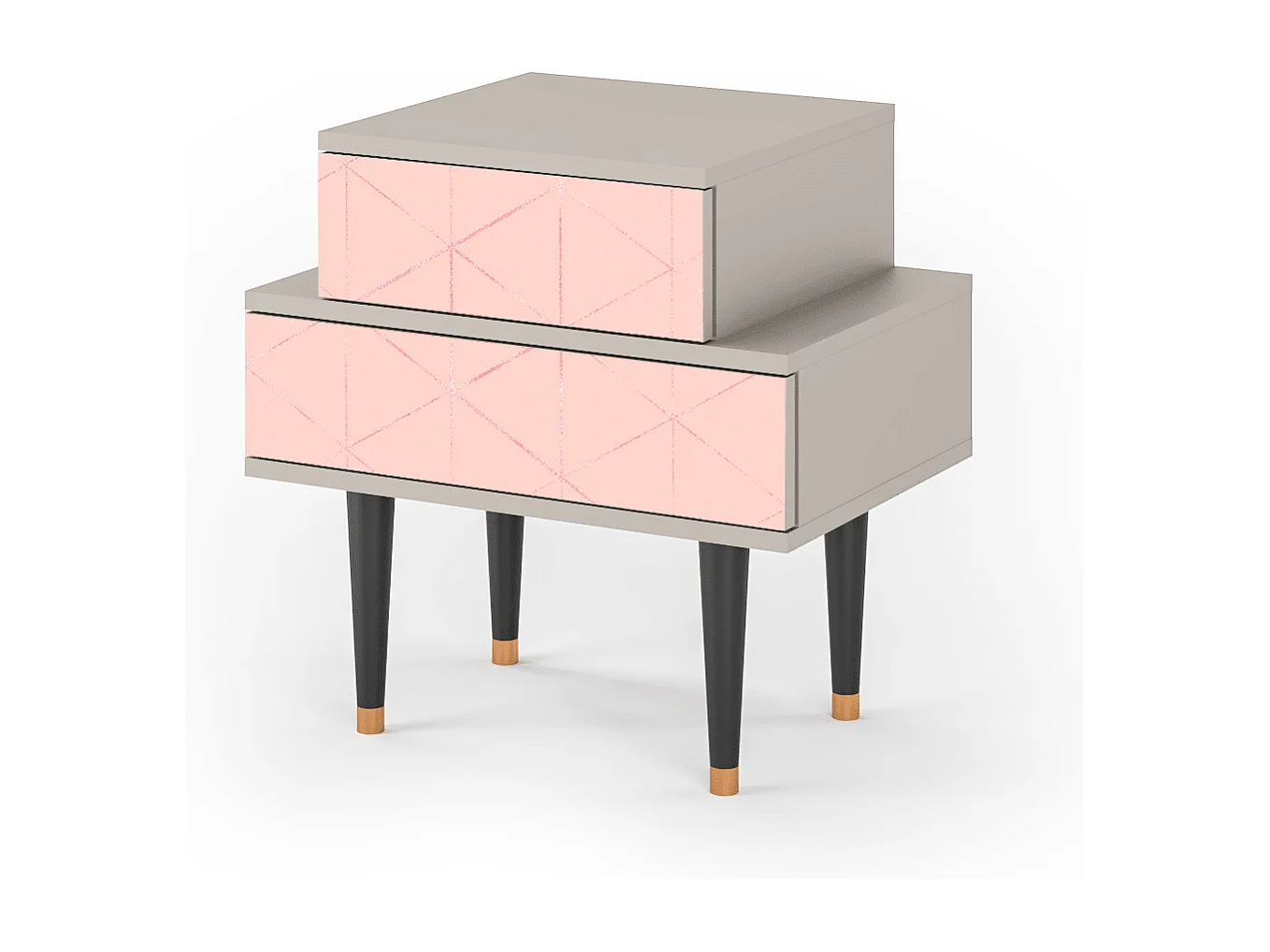 Table de nuit - 58х58х41 cm - NS1 - Rose Quartz, Sable