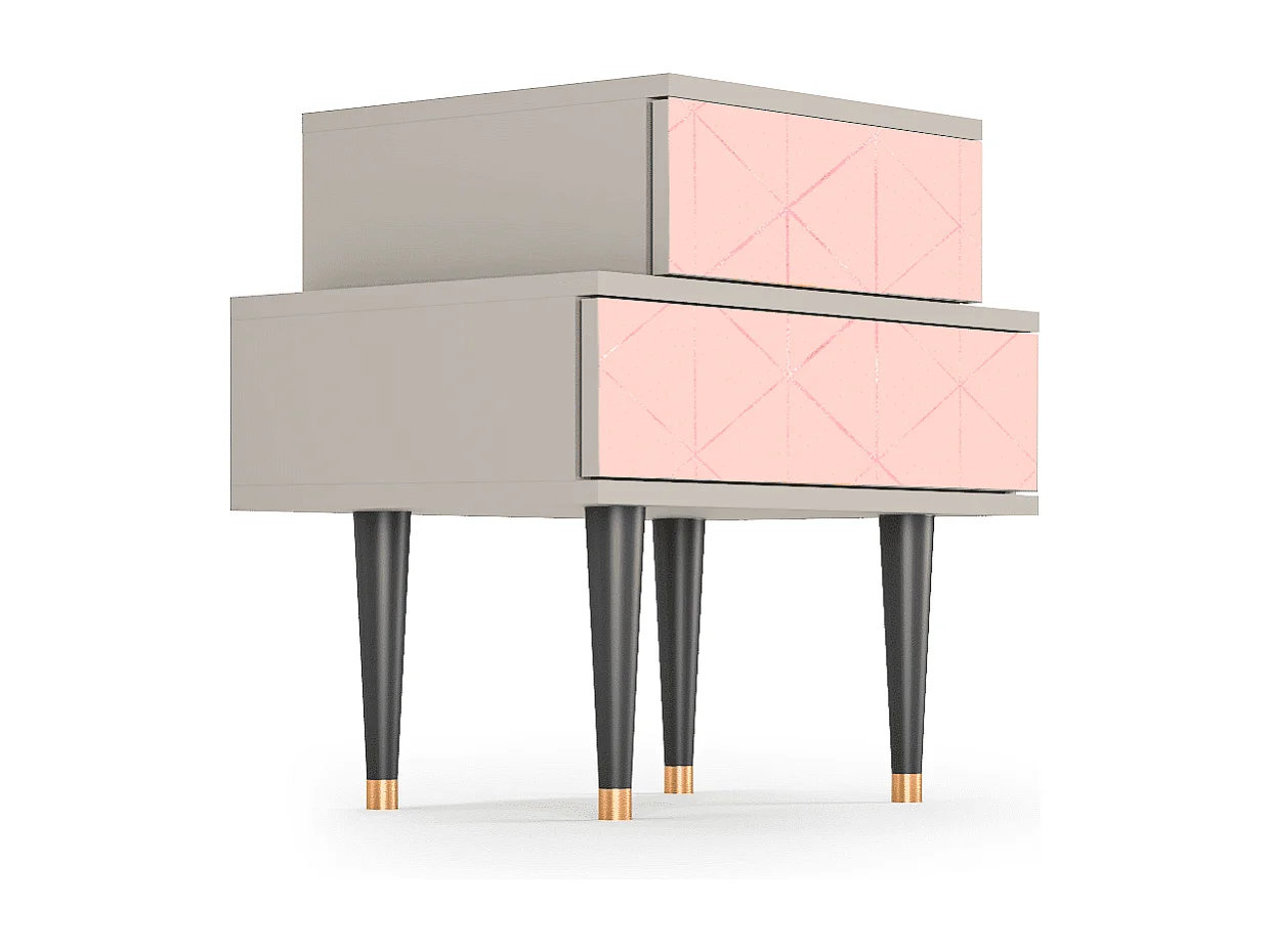 Table de nuit - 58х58х41 cm - NS1 - Rose Quartz, Sable