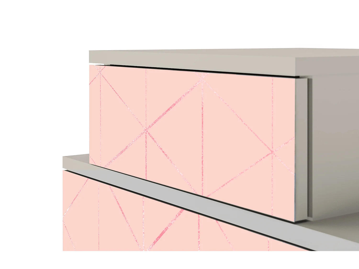 Table de nuit - 58х58х41 cm - NS1 - Rose Quartz, Sable