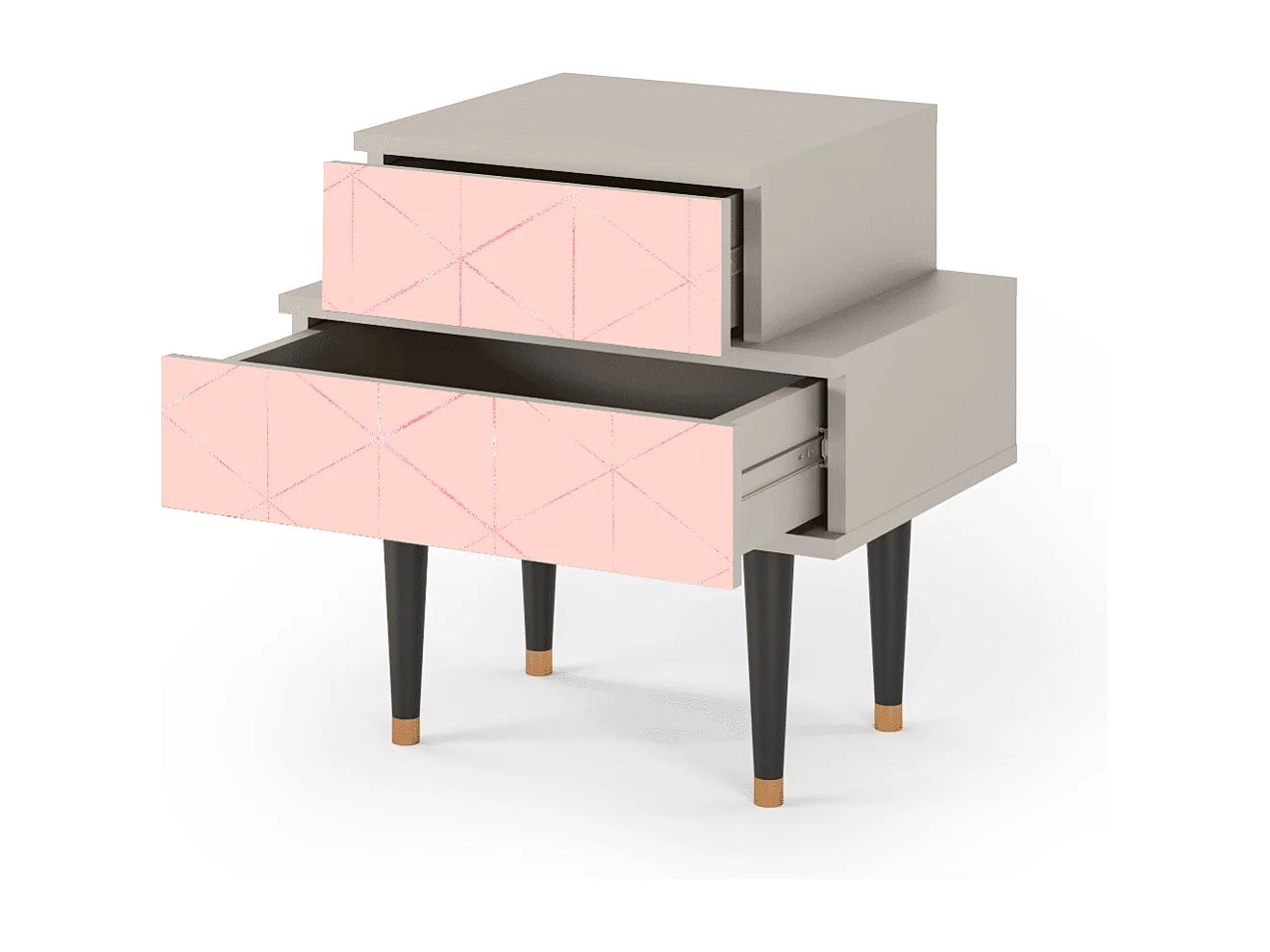 Table de nuit - 58х58х41 cm - NS1 - Rose Quartz, Sable