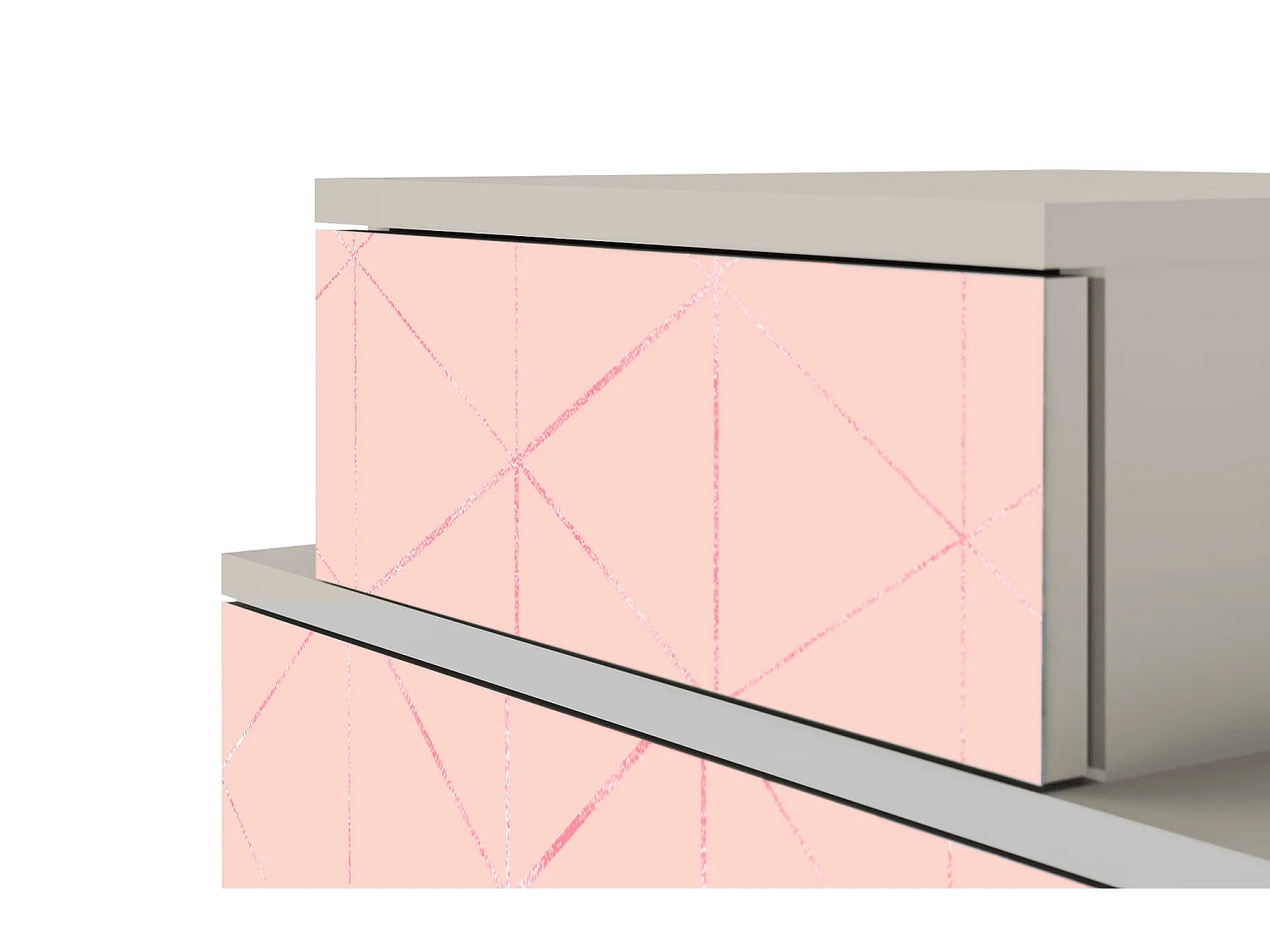 Stolik nocny - 58х58х41 cm - NS1 - Rose Quartz, Piaskowy