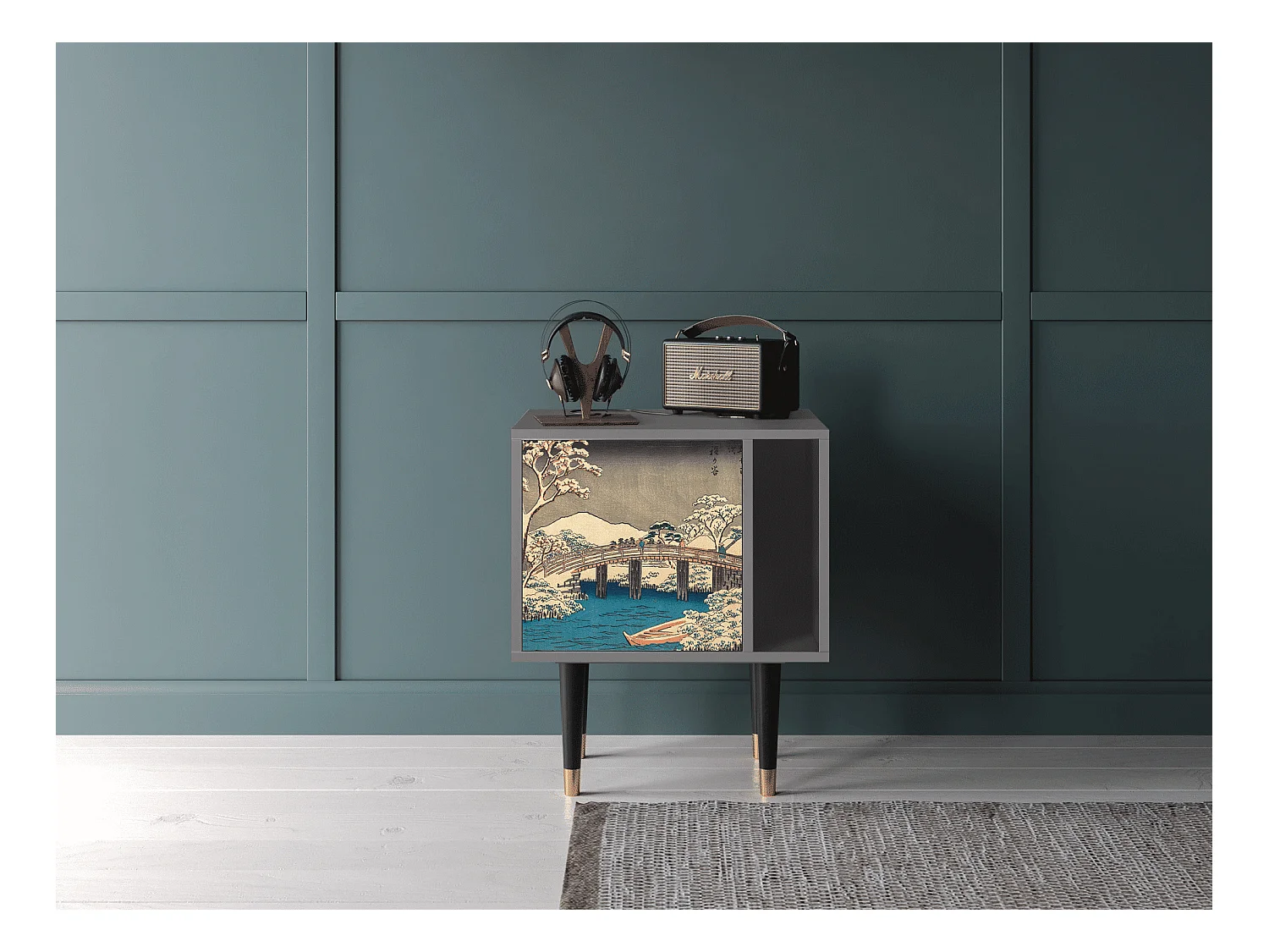 Table de nuit - 57х69х48 cm - S2 - Katabira River, Gris