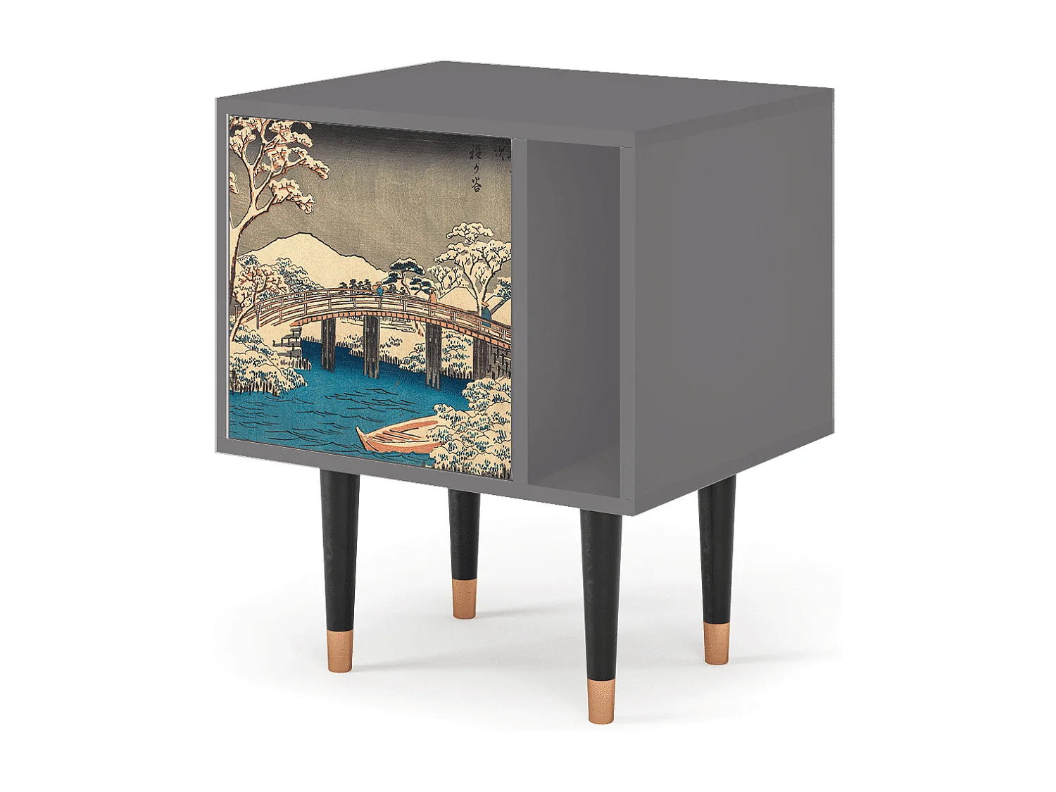 Table de nuit - 57х69х48 cm - S2 - Katabira River, Gris