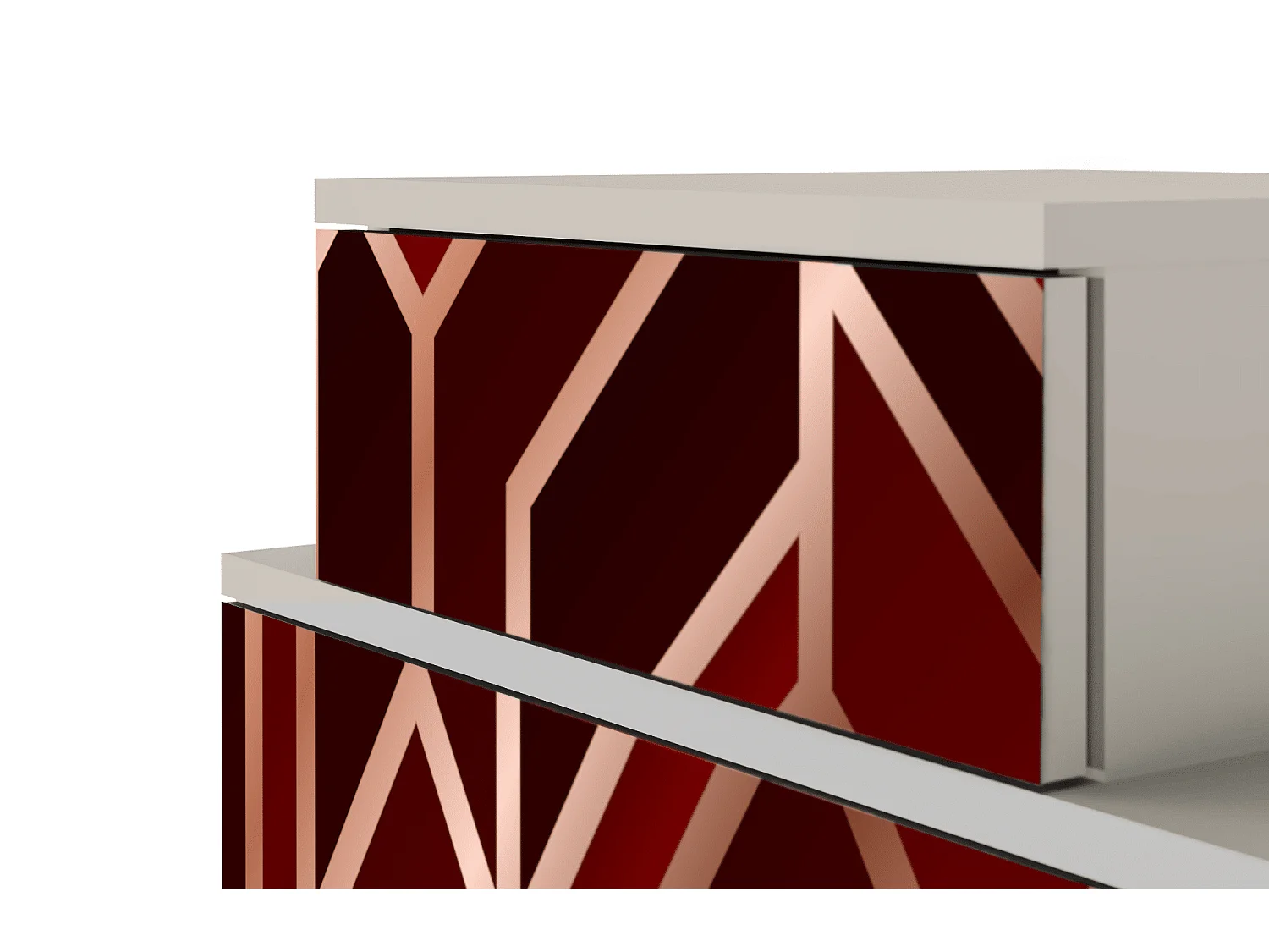 Table de nuit - 58х58х41 cm - NS1 - Velvet 1920's, Sable