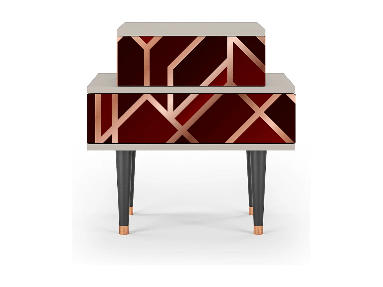 Nachttisch - 58х58х41 cm - NS1 - Velvet 1920's, Sand