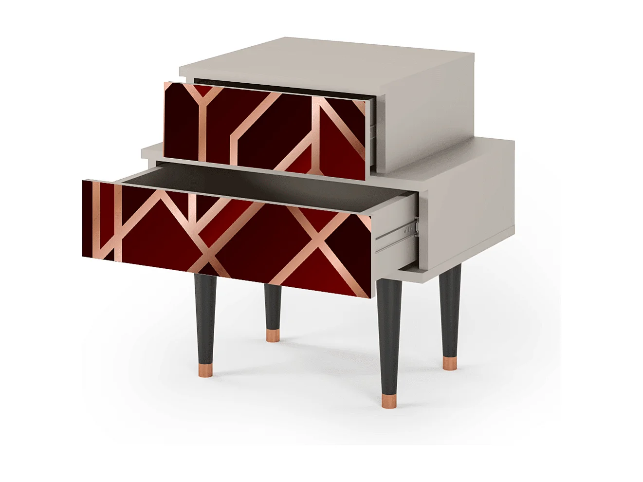 Nachttisch - 58х58х41 cm - NS1 - Velvet 1920's, Sand