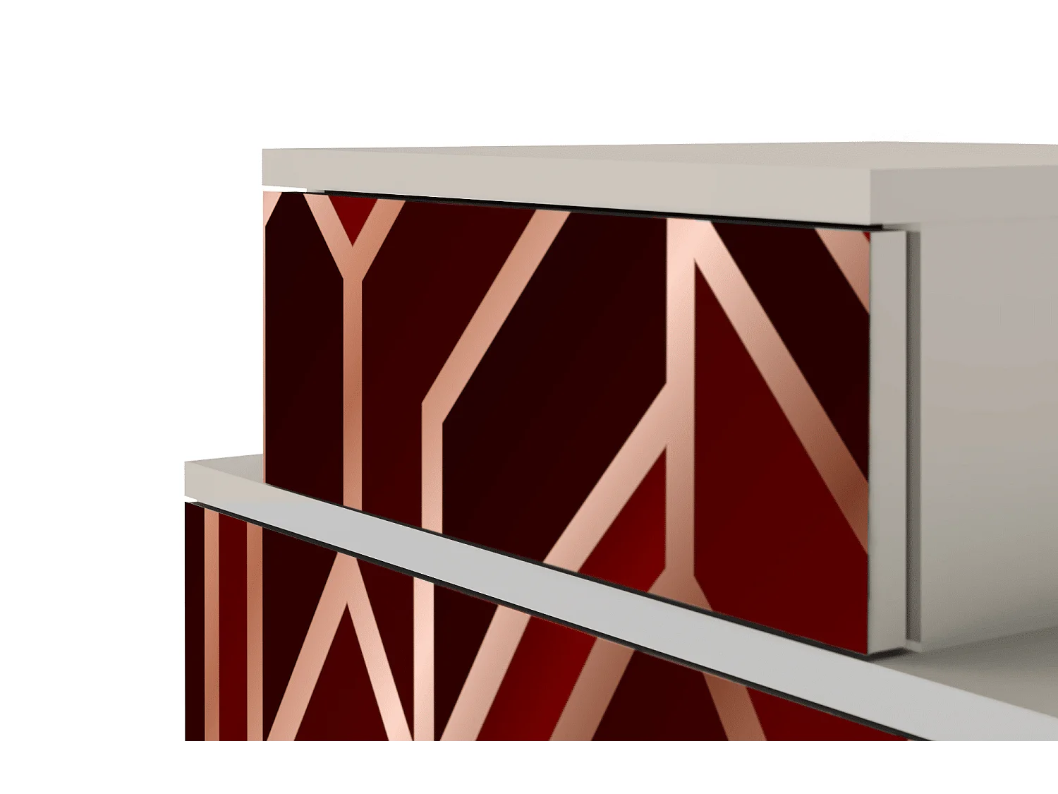 Stolik nocny - 58х58х41 cm - NS1 - Velvet 1920's, Piaskowy