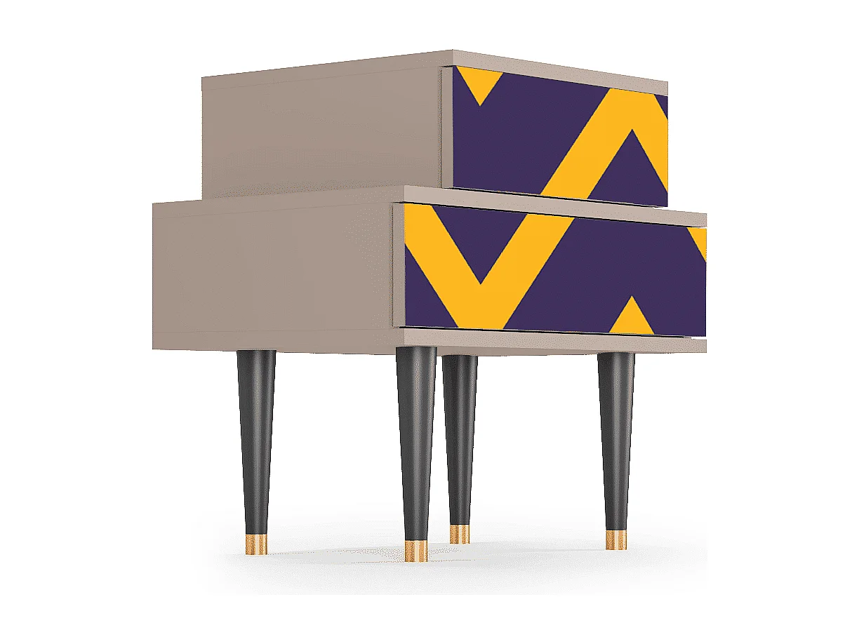 Stolik nocny - 58х58х41 cm - NS1 - The Brightest Way, Latte