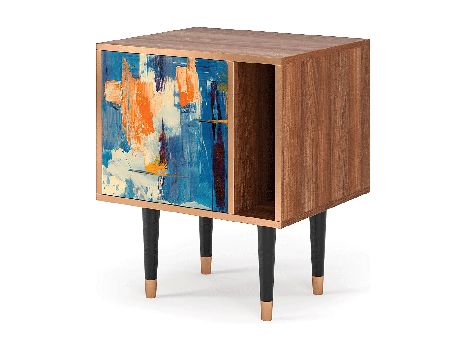 Nachttisch - 57х69х48 cm - S2 - Abstract Expressionism, Walnuss