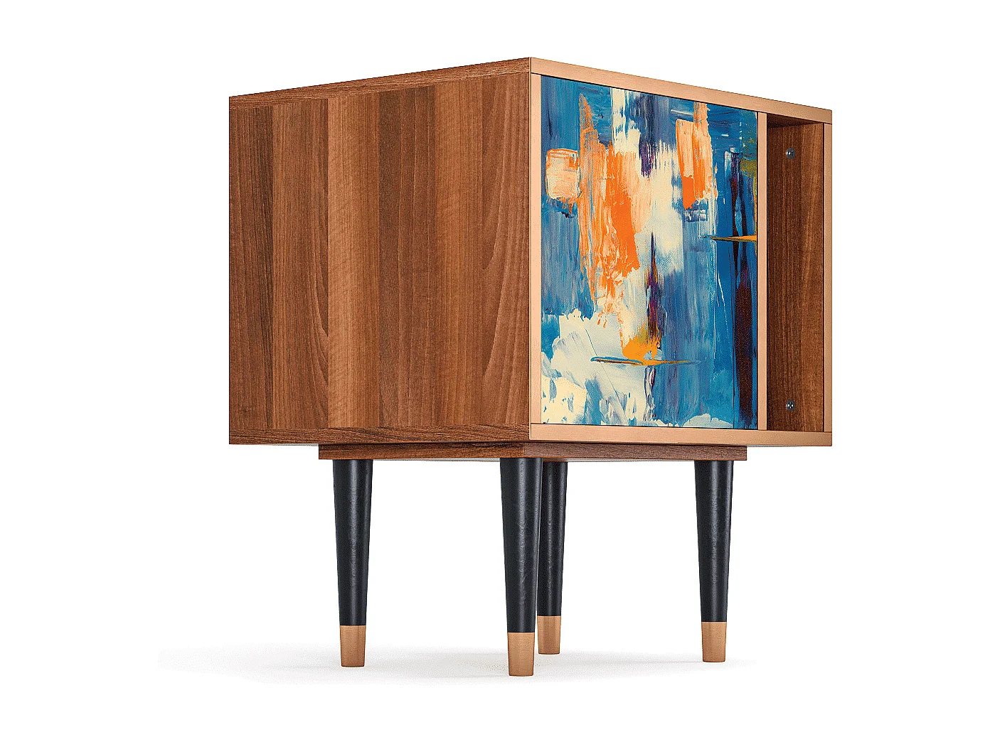 Nachttisch - 57х69х48 cm - S2 - Abstract Expressionism, Walnuss